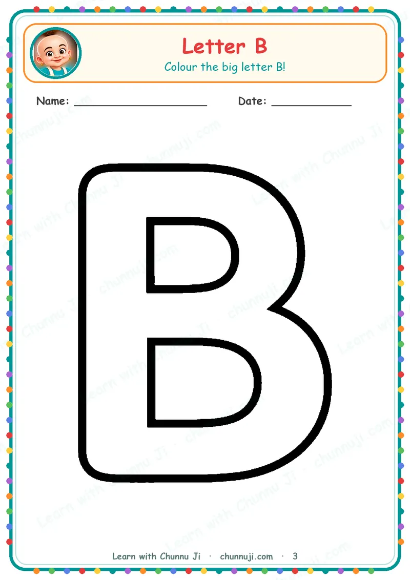 A to Z Letters: Free Alphabet Colouring Pages (Ages 2–4) · 3