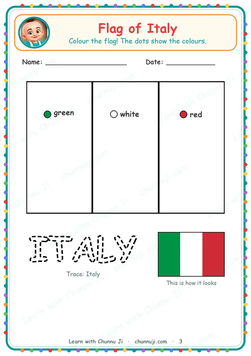 Flags of the World: Free Flag Colouring Book for Kids · 3