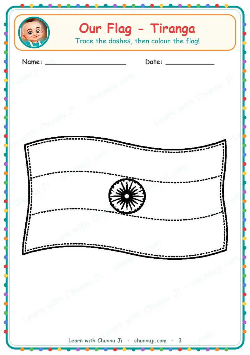 I Love My India: Free Tiranga Colouring Pages for Kids · 3