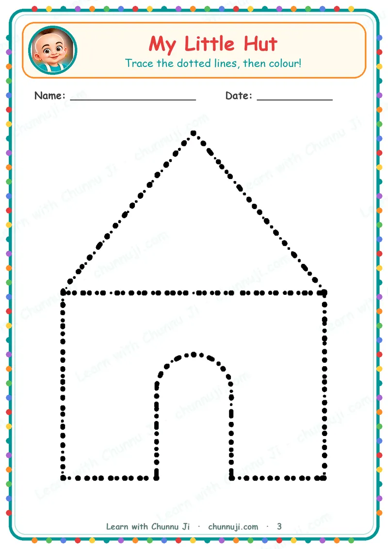 My Little Hut: Free Tracing Worksheets for 2 and 3 Year Olds · 3