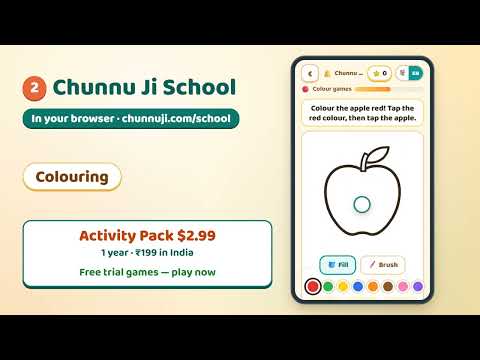 Chunnu Ji – Free App, Free Books & Activity Pack for Toddlers (Ages 3–4)
